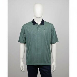 Donald Ross Polo Mens XL Green & Blue Stripe Indian Hill Club Extra Large